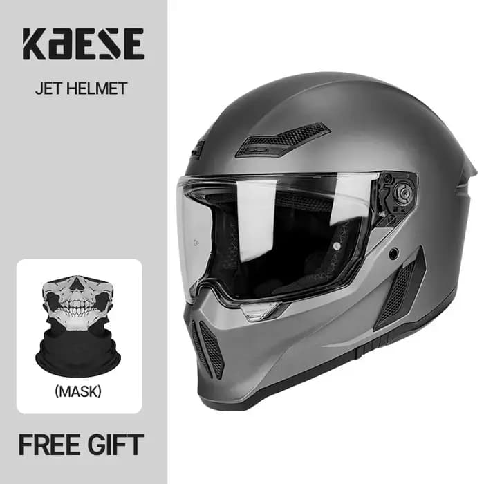 Casque de moto intégral vintage rétro coque ABS premium ajustement confortable plusieurs couleurs mentonnière réglable
