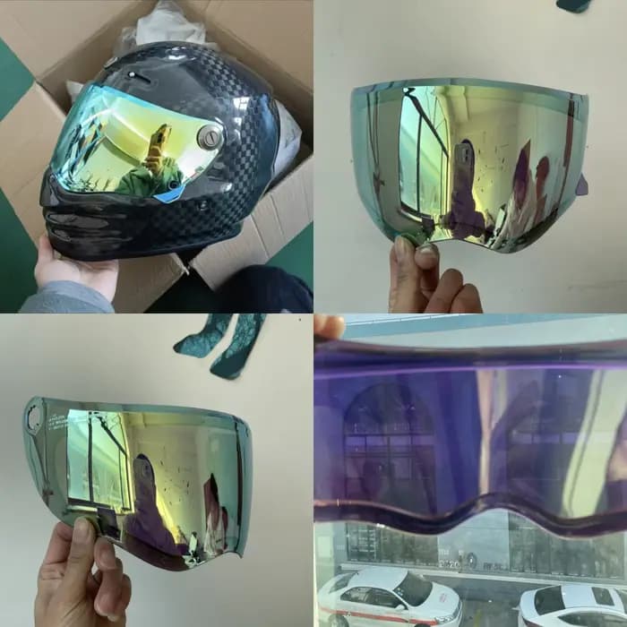 Visière de casque TORC T137/T9 transparente/noire anti-buée/noire légère anti-buée/argentée anti-buée