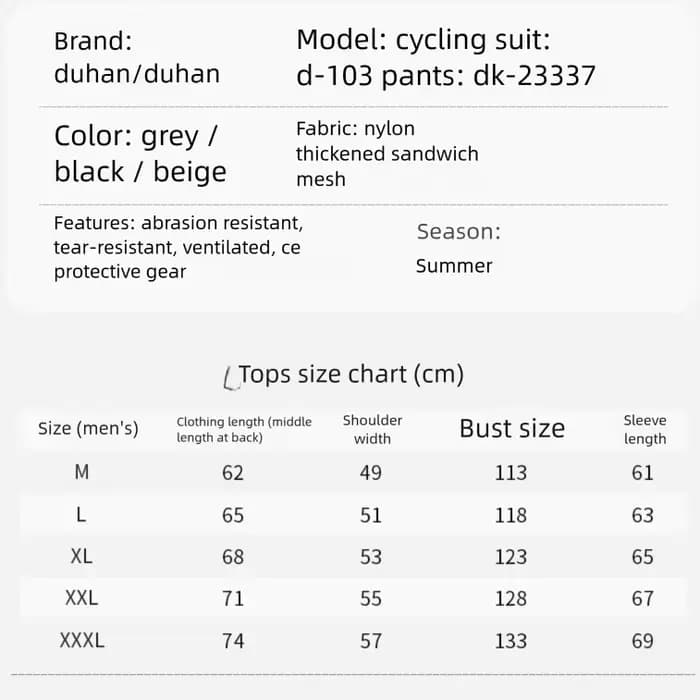 DUHAN veste de Moto hommes
