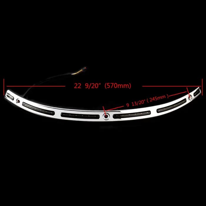 Garniture de pare-brise LED chromé brillant noir blanc ambre pour Harley Touring Street Glide FLHX 2