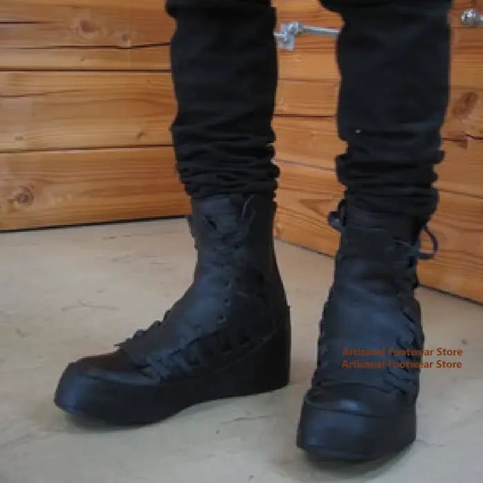 Bottes de moto à nouer en croix