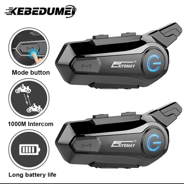X1 Plus Moto casque Interphone Bluetooth pour 2 cavalier 1000M Intercomunicador