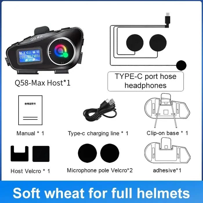 Casque de moto Q58-MAX Bluetooth