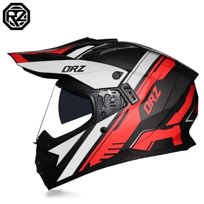 Casque de moto tout-terrain ORZ avec visière