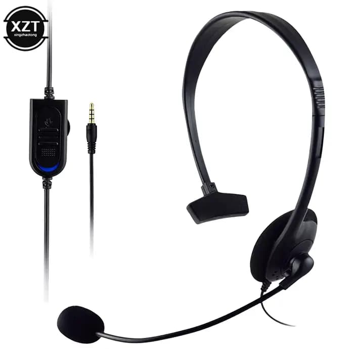 Casque d'opérateur monté sur la tête avec Microphone antibruit, téléphone à une oreille, écouteurs d