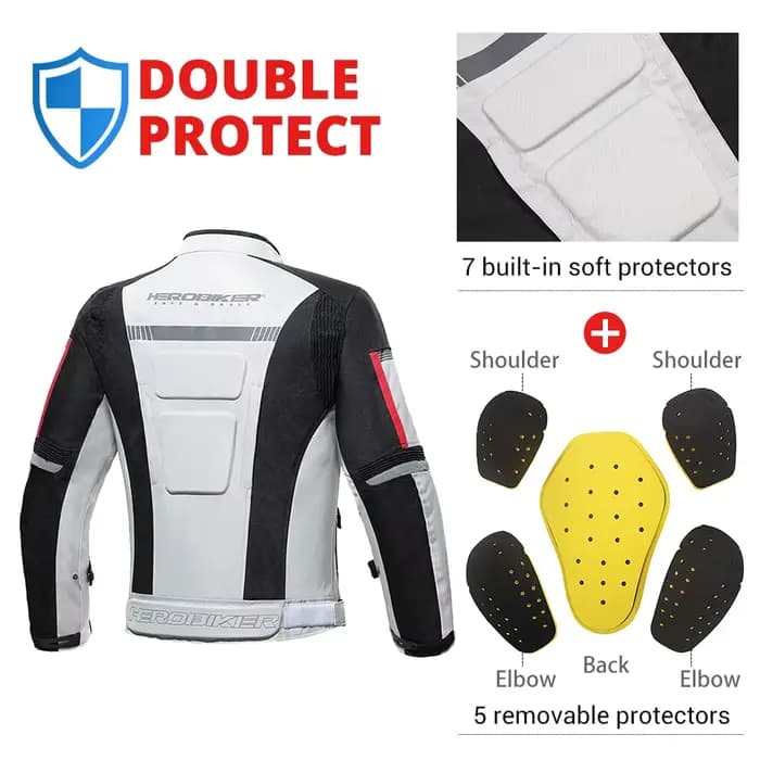 Veste de moto imperméable pour homme