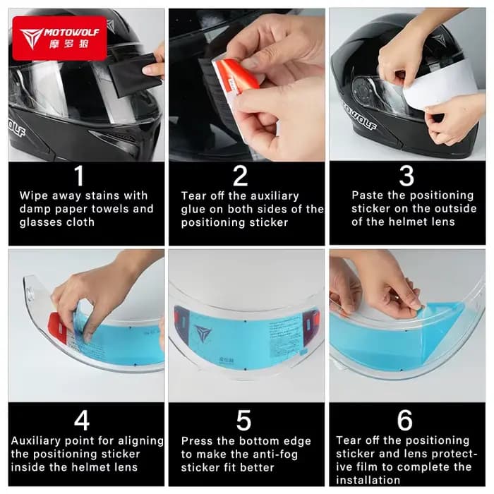MOTOWOLF – bouclier universel pour casque de moto