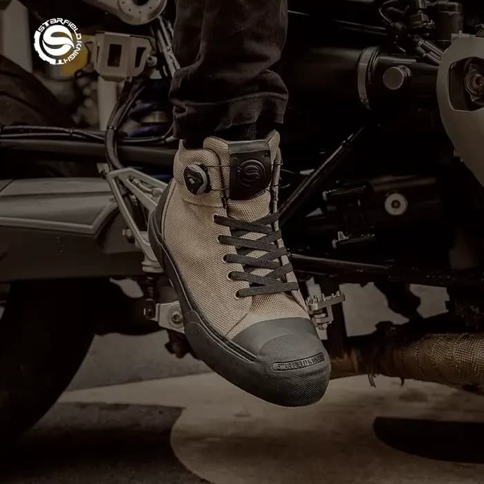 Chaussures d'équitation de moto rétro unisexes