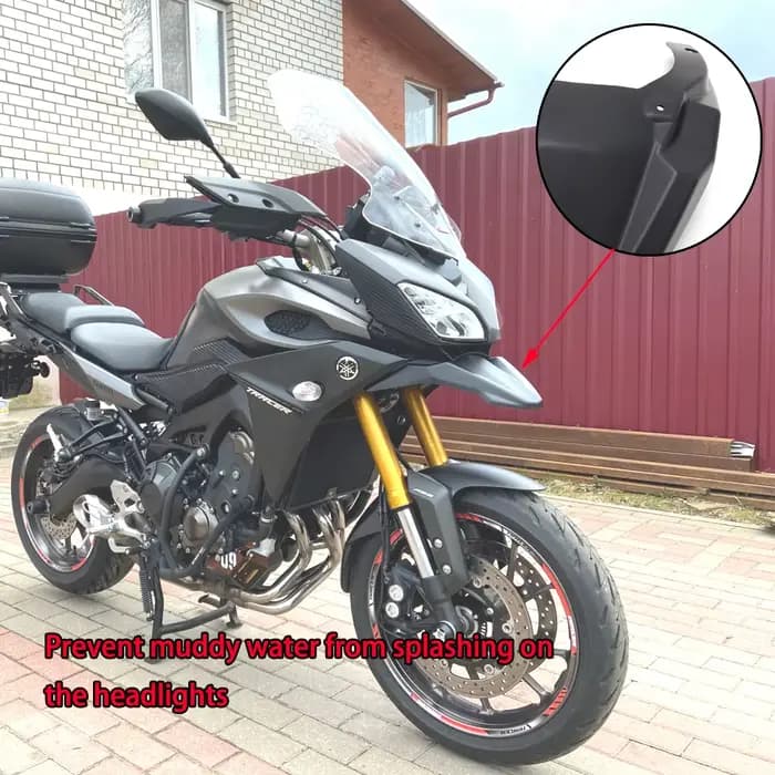 Garde-boue de roue avant texture fibre de carbone, pour Yamaha MT 09 Tracer 900 GT FJ09 18 2019 2020