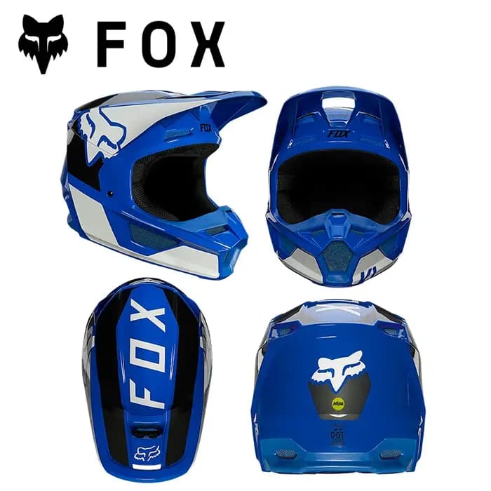 FOX RACING V1 V2 Casque tout-terrain prêt à la course DOT/ECE MIPS double certifié léger pour MX Rally Trail Greenway