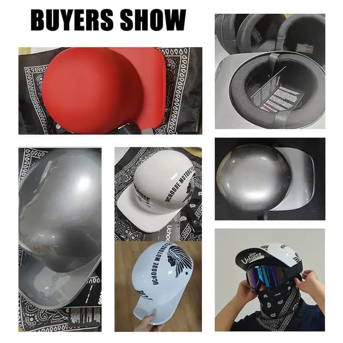 Demi-casque de moto rétro d'été