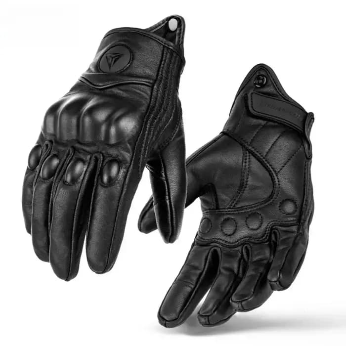 Gants de moto en cuir pour hommes et femmes