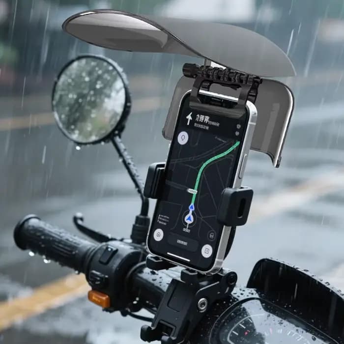 Support de téléphone pour moto Pare-soleil Visière de casque étendue imperméable