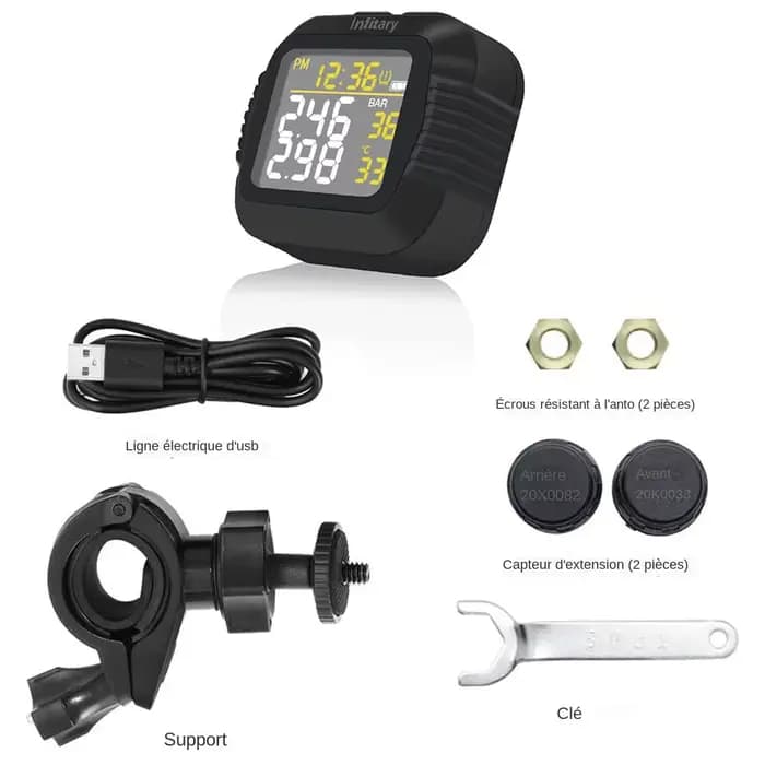 Système de surveillance TPMS de la pression des pneus de Moto