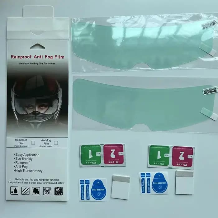 Film de pluie Anti-buée pour casque de moto