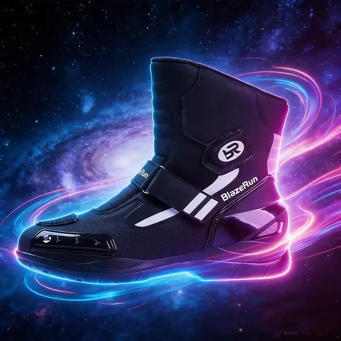 Nouvelles bottes de moto en cuir pour hommes