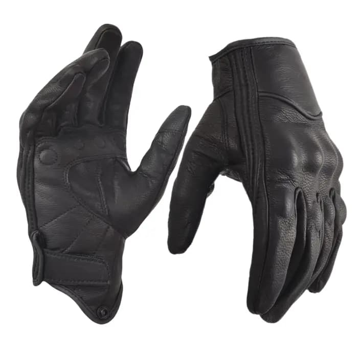 Gants d'extérieur en cuir pour moto, gants de conduite urbaine à basse vitesse, gants complets pour