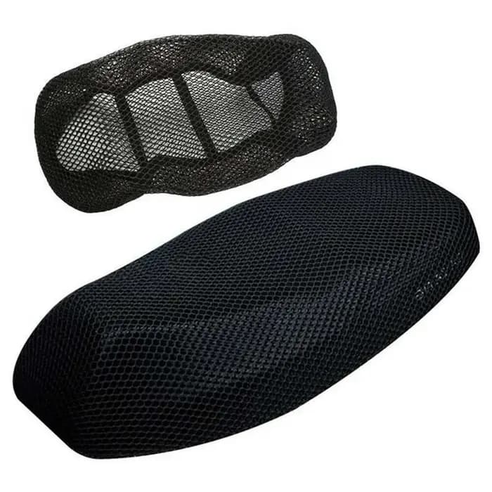 Housse de siège de moto en maille 3D respirante, housse de siège noire pour cyclomoteur et Scooter,