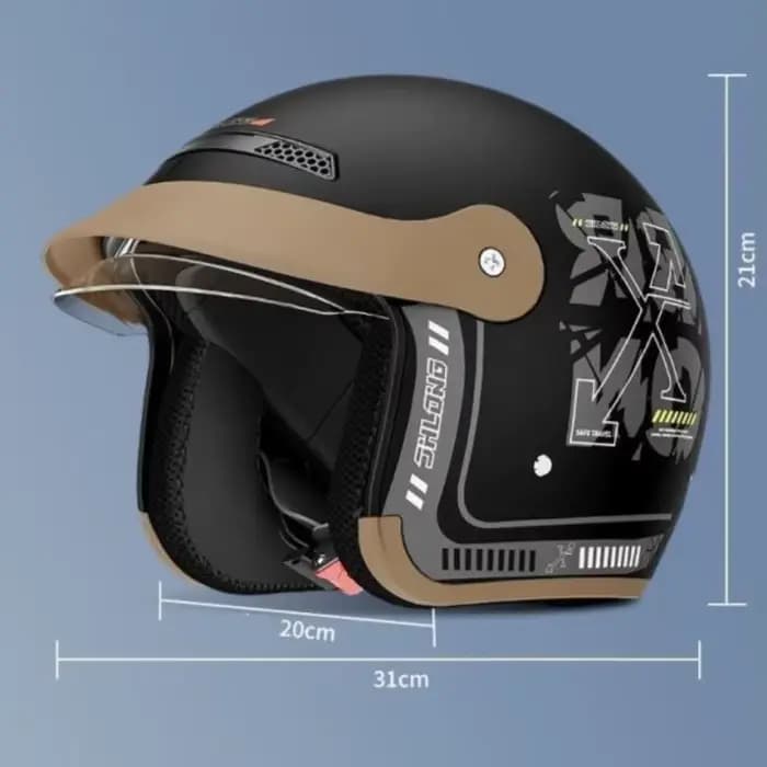 Casque Demi-Coque Rétro Coupe-Vent Chaud pour Vélo Électrique