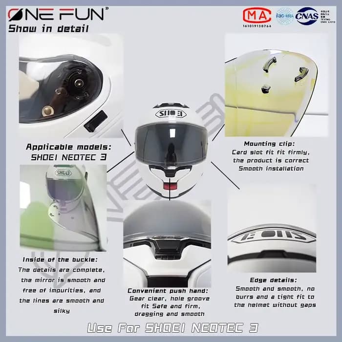 NEOTEC 3 visières de casque de moto pour SHOEI