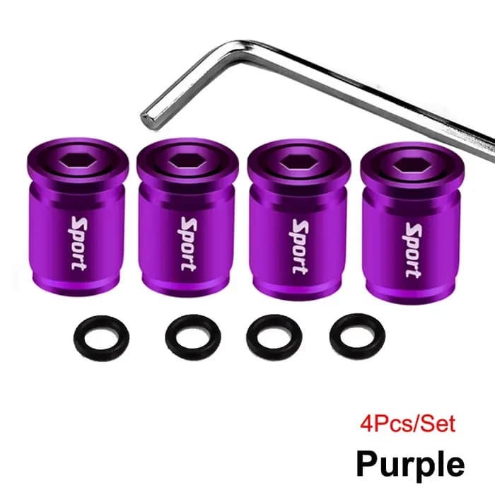 1 ensemble de bouchons de tige de Valve de pneu de Sport en alliage de Zinc antivol