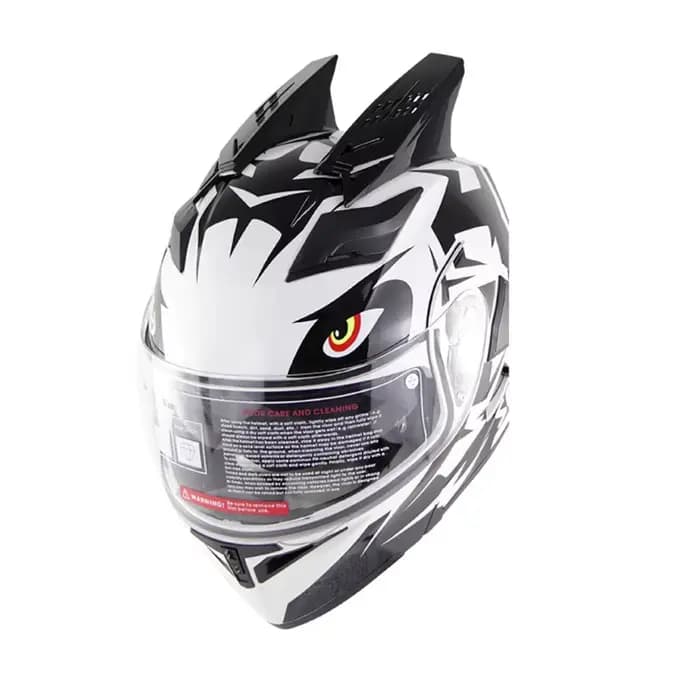 Cornes d'oreille de casque de moto, 2 pièces, Punk, Scooter, livraison directe