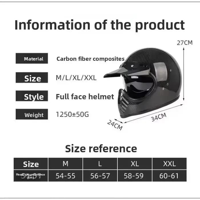 Casque ultraléger forgé en Fiber de carbone pour Moto hommes femmes