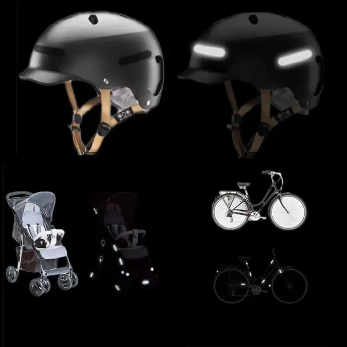 Bandes de coulée noires invisibles pour casques de moto