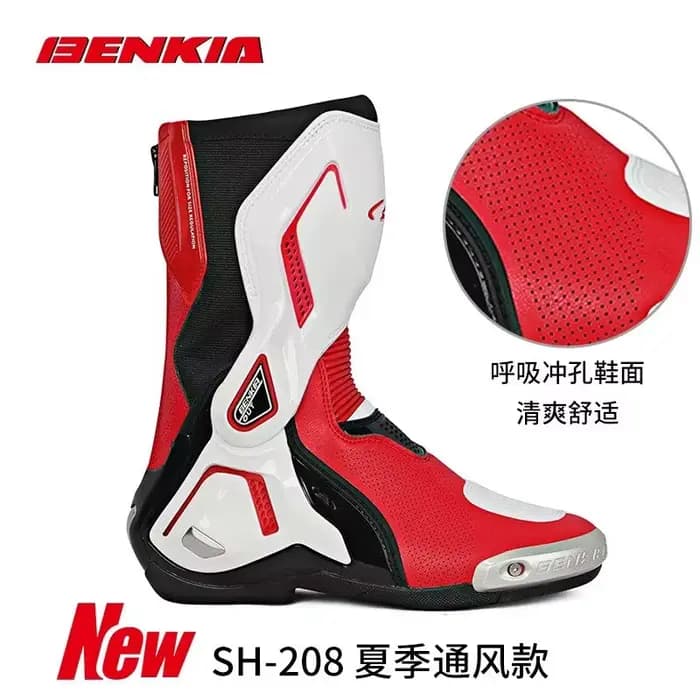 Bottes de moto perforées respirantes BENKIA SH-208