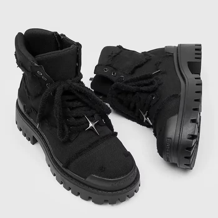 Bottes hautes à semelles épaisses pour hommes