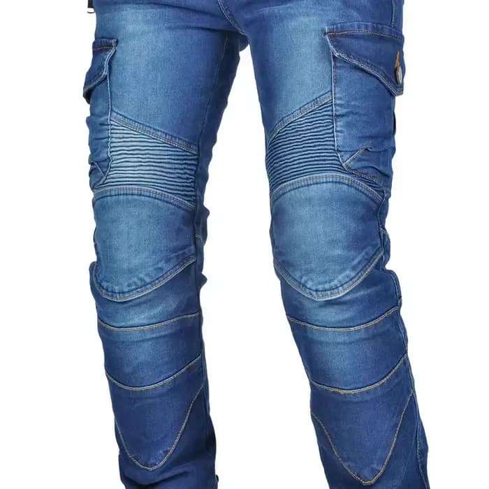 Nouveau pantalon de Motocross Double fermeture éclair Style métal Moto hommes pour femme jean d'équitation en plein air