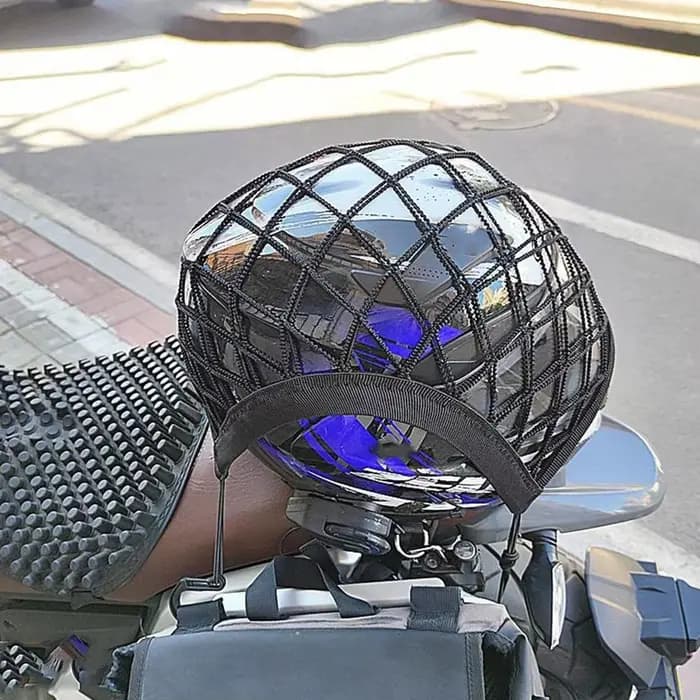 Filet de rangement pour casque de moto