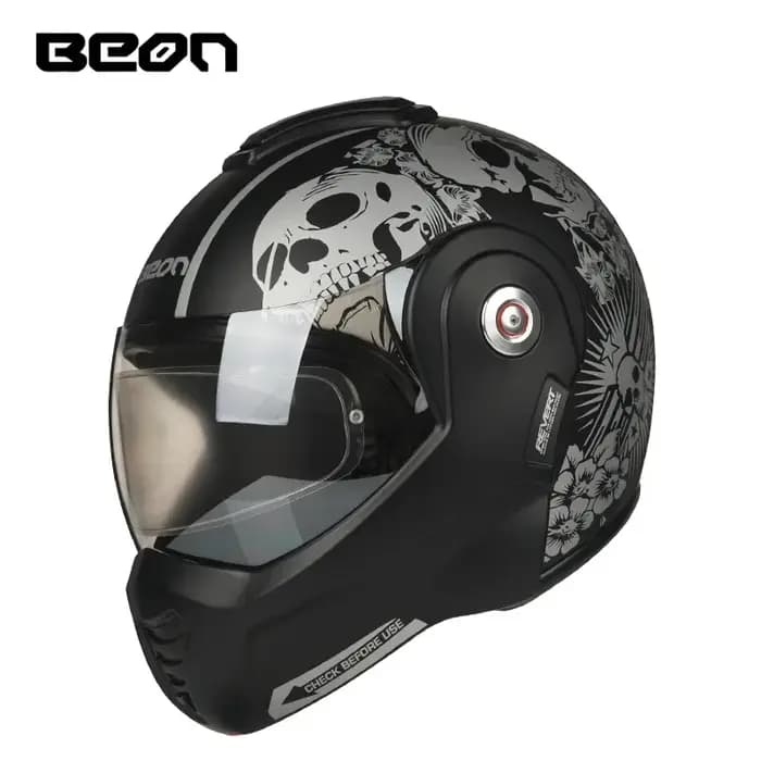 BEON moto arrière rabattable casque