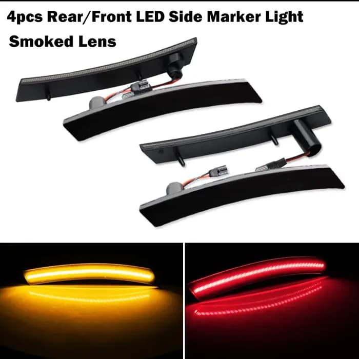 Feux de position latéraux LED avant ambre arrière rouge / Lampes de garde-boue pour MINI Cooper R50 R52 R53 1ère générat