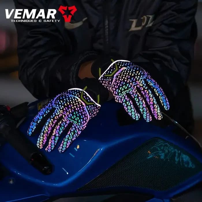 Gants de moto VEMAR pour homme et femme, automne-hiver, chauds, épais, imperméables, antidérapants, anti-chute, pour la course et la conduite à moto
