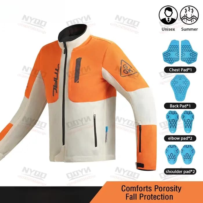 Veste de moto en maille pour hommes, respirante, avec équipement de protection CE, réfléchissant la