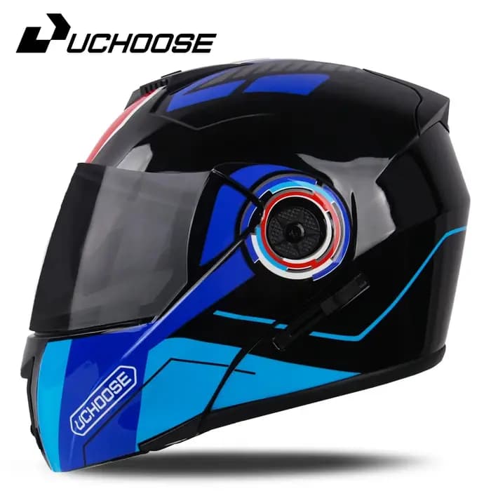 Nouveau Casque de moto intégral course avec Double pare-soleil femmes homme rabattable