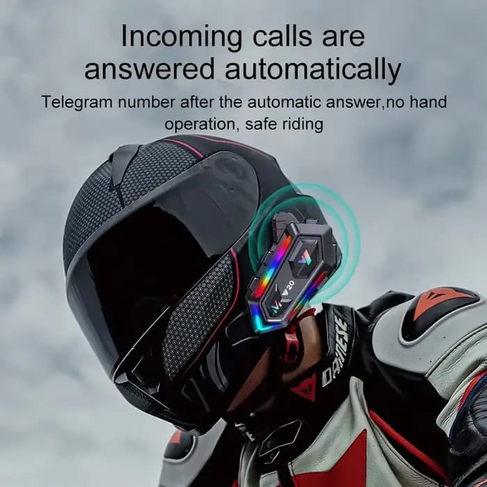 Casque de moto Y20 avec écouteurs sans fil BT5.3
