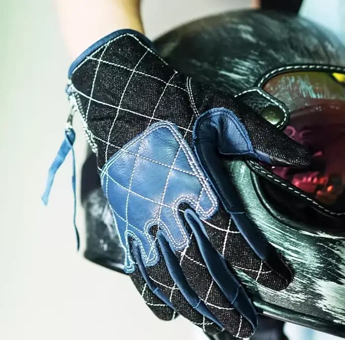 Gants de moto vintage Uglybros en cuir véritable