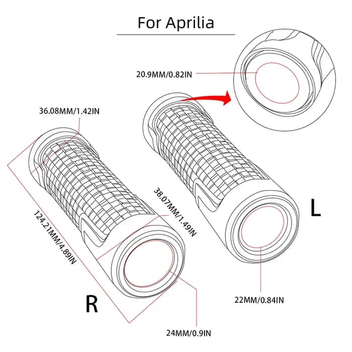 Pour Aprilia RSV4 RS660 RS4 RS125 Tuono V4 APR GPR150 GPR125 GPR250 CNC moto 22mm poignées poignées
