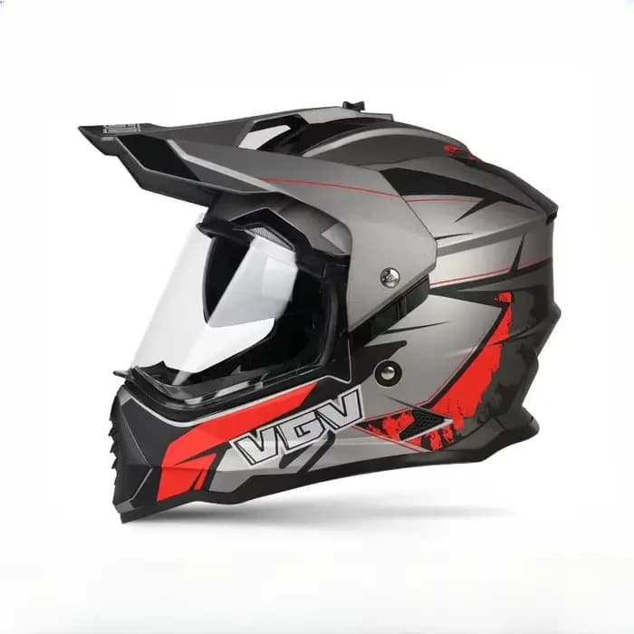 Casque de motocross avec motif en fibre de carbone