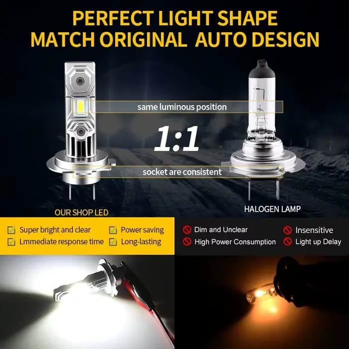 Phares LED pour moto H7 6000K blanc 30W, adaptés à Triumph Daytona 675 2006 -2008 2009 2010 2011 201