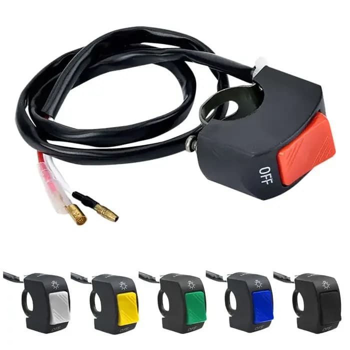 Joli marche/arrêt étanche pour moto, interrupteur d'éclairage de sauna de deuxième ligne, connecteur de guidon pour scooter, accessoire de vélo de route, 12V