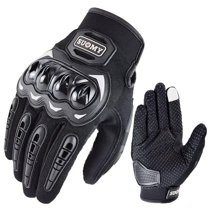 SUOMY-Gants de Moto de Course Respirants à Doigts Complets, Qualité Stylée, Décorée, Antidérapante,