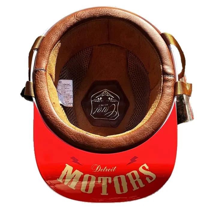 Casque rétro demi-visage pare-brise