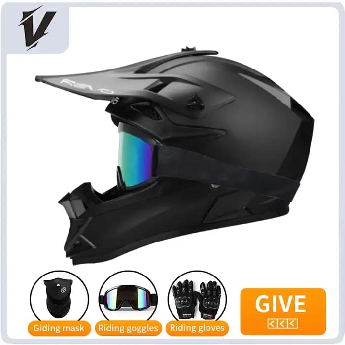 Casque de moto intégral moto Motocross course descente AM DH enfants adulte casque universel avec 3
