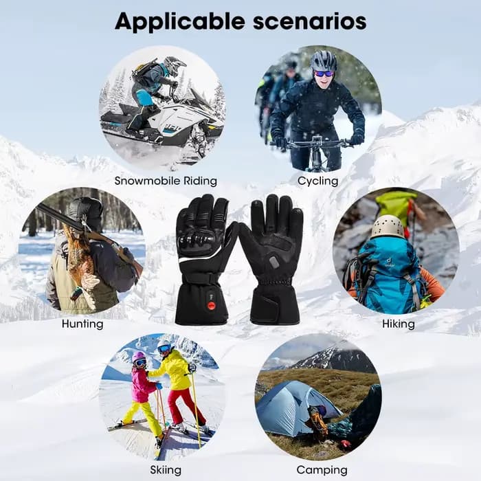 Savior Heat 100% gants de moto imperméables Guantes chauffants