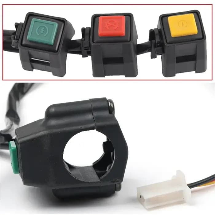 Bouton de poignée de commutateur pour moto, 22mm, pour lampe de travail, montage sur guidon, marche + arrêt, acier inoxydable, étanche, nouveau