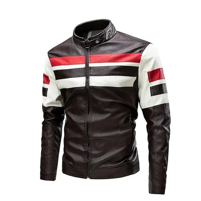 Veste de moto en cuir pour hommes