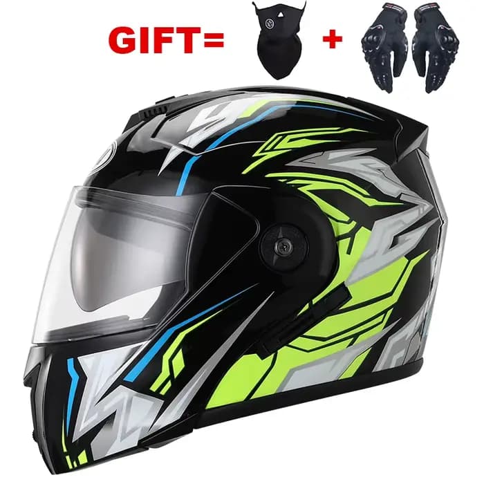 Casque de Moto de Course Professionnelle, Modulaire, Lentille de Touriste, Intégral, Sûr, Casse-Tête